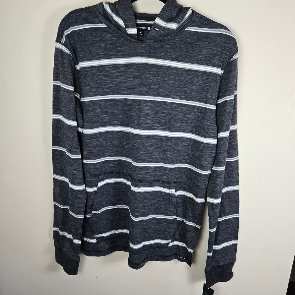 NWT Ocean Current Hoodie Men Medium Striped Casual Pullover Y2K style Loungewear
